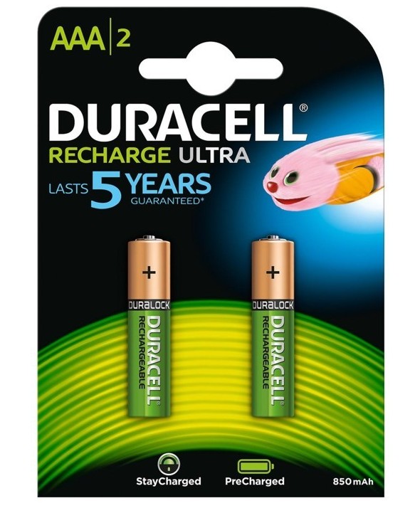 Bateria recargable aaa 900 mah duracell blister 2