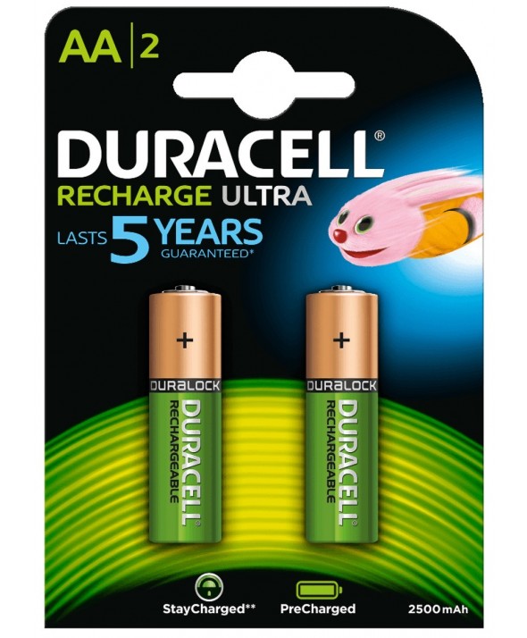 Bateria recargable aa 2500 mah duracell blister 2