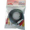 Conexion audio/video 3 rca m/m  1.5 m