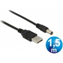 Conexion usb "a" macho a jack (5.5x2.5) 1.5m