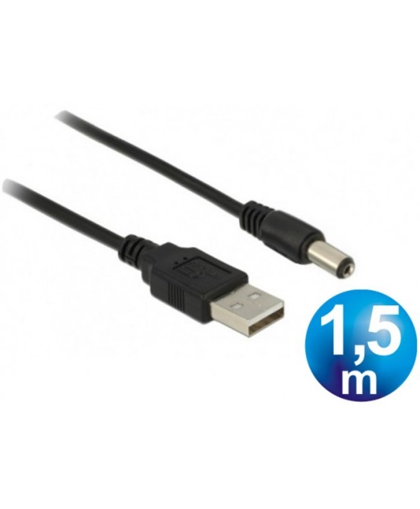 Conexion usb "a" macho a jack (5.5x2.5) 1.5m