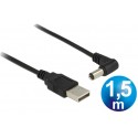 Conexion usb "a" macho a jack (5.5x2.1) 90º 1.5m