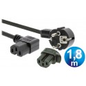 Cable alimentacion red c15 con mueca acodado 1.8 m