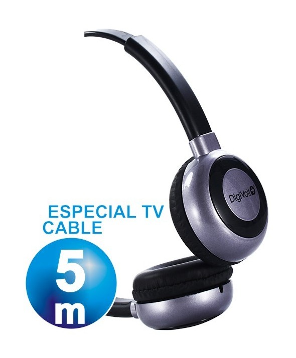 Auricular diadema digivolt tv cable de 5 mts.