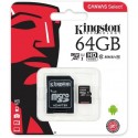 Memoria microsdxc 64gb clase 10 80r+adaptador sd kington