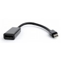 Adaptador mini displayport macho a displayport hembra 0.1m