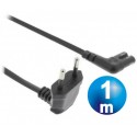 Cable alimentacion 2 x 0.75 mm² tipo "8" codo 1 m