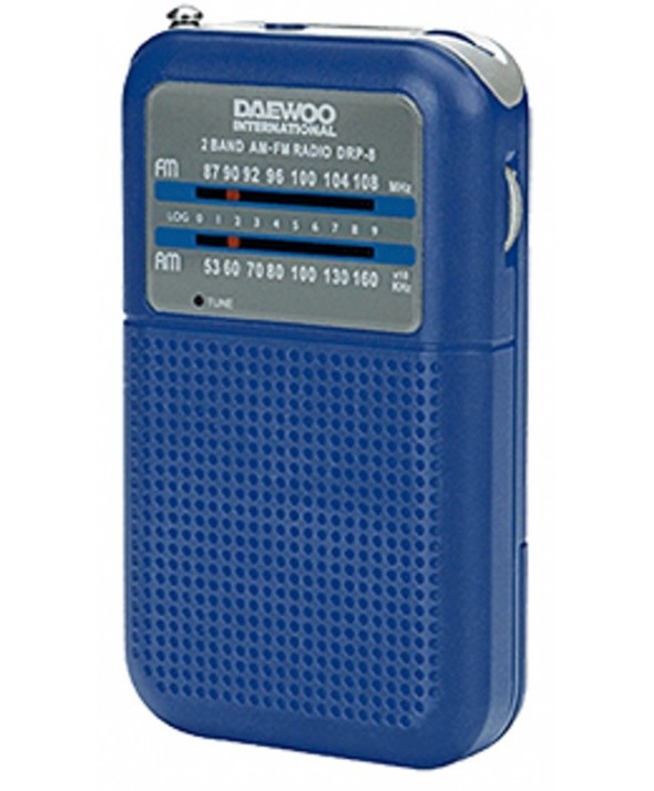 Radio am/fm altavoz + auricular daewoo azul