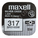 Pila ox de plata 1.55v (sr516sw) 317 maxell