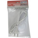 Cable alimentacion 2 x 0.75mm² tipo "8" c7 blanco 1.8m