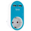 Cargador doble usb 2.4a schuko tmuad114