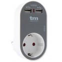 Cargador doble usb 2.4a schuko tmuad114