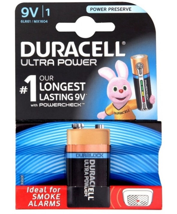 Pila alcalina lr-9 duracell ultra um3 1 unidad