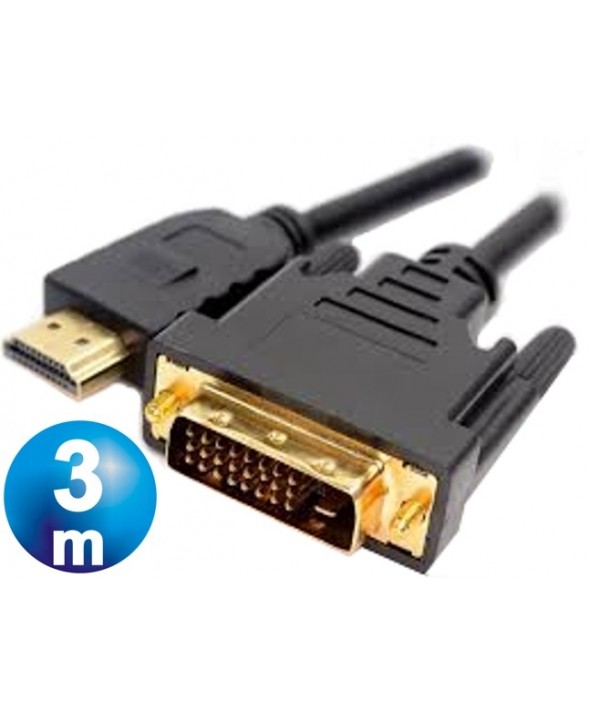 Conexion hdmi m a dvi (18+1) m cable 3m