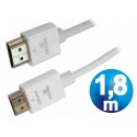 Conexion hdmi m/m v1.4 blanco cable 1.8 m