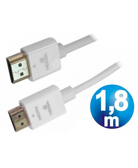 Conexion hdmi m/m v1.4 blanco cable 1.8 m