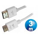 Conexion hdmi m/m v1.4 blanco cable 3 m