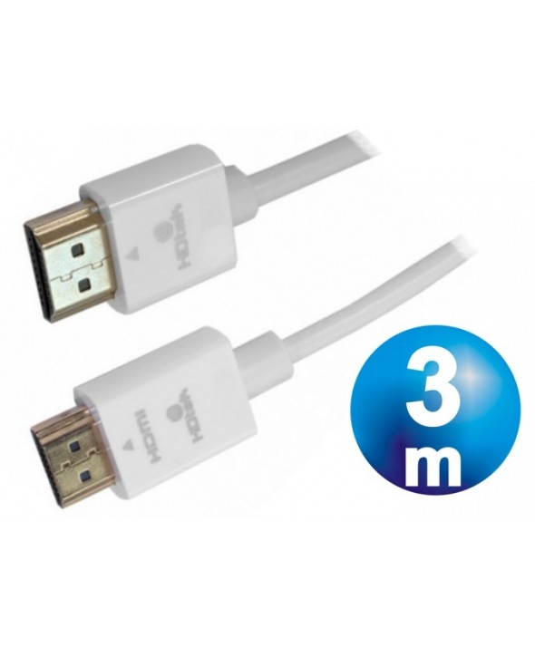 Conexion hdmi m/m v1.4 blanco cable 3 m