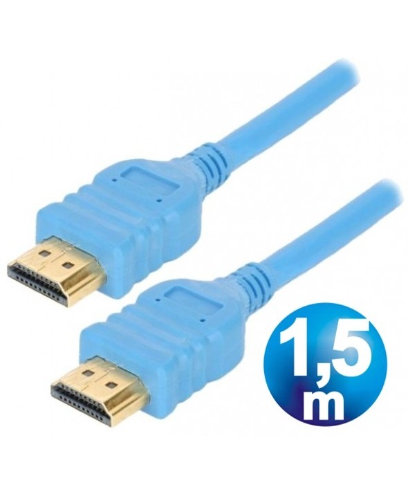 Conexion hdmi m/m 3d 4k cable 1.5 m azul