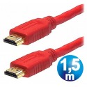 Conexion hdmi m/m 3d 4k cable 1.5 m rojo