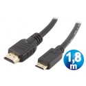 Conexion hdmi/m a mini hdmi/m oro 1.8m