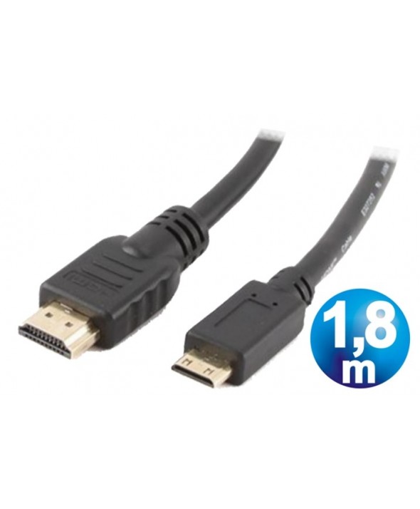 Conexion hdmi/m a mini hdmi/m oro 1.8m