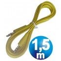 Conex.audio jack 3.5mm m/m st plano 1.5m amarillo