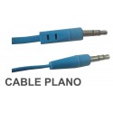 Conex.audio jack 3.5mm m/m st plano 1.5m azul