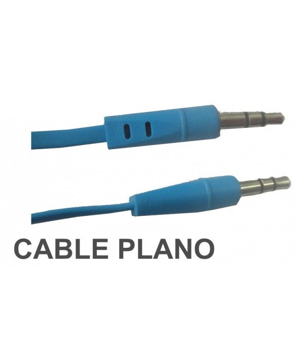 Conex.audio jack 3.5mm m/m st plano 1.5m azul