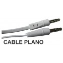 Conex.audio jack 3.5mm m/m st plano 2.5m blanco