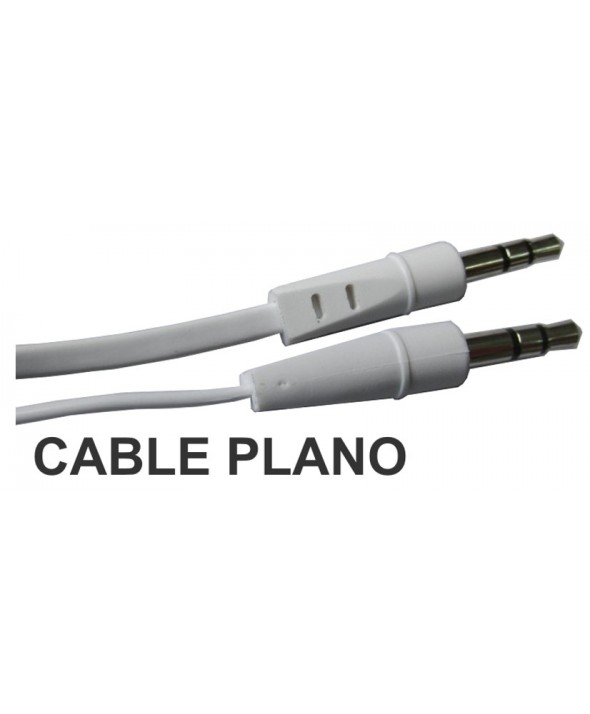 Conex.audio jack 3.5mm m/m st plano 2.5m blanco