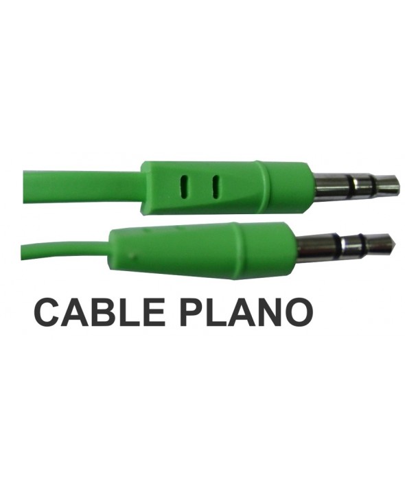 Conex.audio jack 3.5mm m/m st plano 2m verde