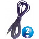 Conex.audio jack 3.5mm m/m st plano 2m purpura