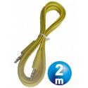 Conex.audio jack 3.5mm m/m st plano 2m amarillo