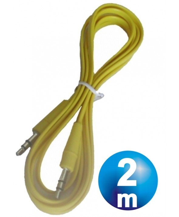 Conex.audio jack 3.5mm m/m st plano 2m amarillo