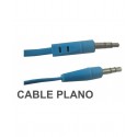 Conex.audio jack 3.5mm m/m st plano 3m azul