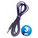 Conex.audio jack 3.5mm m/m st plano 3m purpura