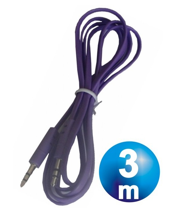 Conex.audio jack 3.5mm m/m st plano 3m purpura