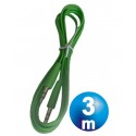 Conex.audio jack 3.5mm m/m st plano 3m verde