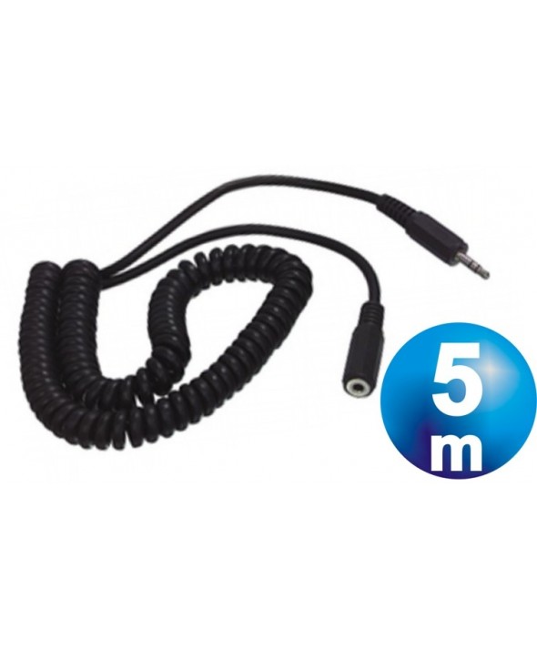 Conexion audio jack 3.5 m/h cable rizado 5m