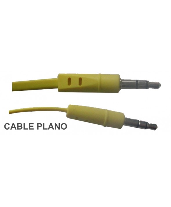 Conexion jack 3.5 mm m/m st plano 0.75 m amarillo