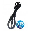 Conexion jack 3.5 mm m/m st plano 0.75 m negro