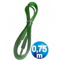 Conexion jack 3.5 mm m/m st plano 0.75 m verde