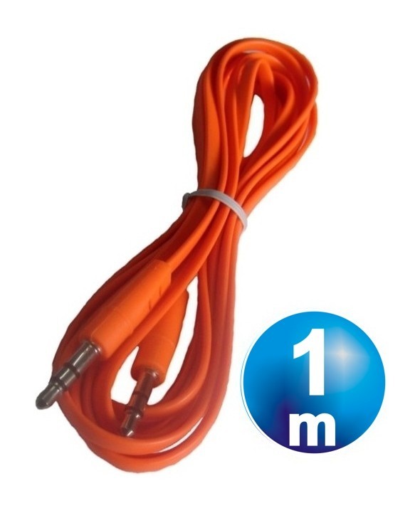 Conexion jack 3.5 mm m/m st plano 1 m naranja