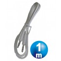 Conexion jack 3.5 mm m/m st plano 1 m blanco