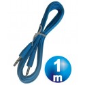 Conexion jack 3.5 mm m/m st plano 1 m azul