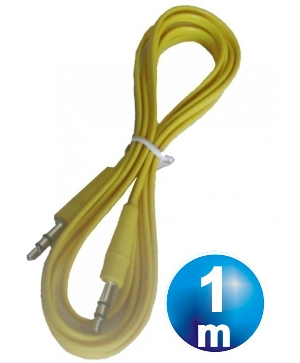 Conexion jack 3.5 mm m/m st plano 1 m amarillo