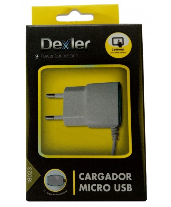 Cargador red usb 2.1 a micro usb cable 1m 