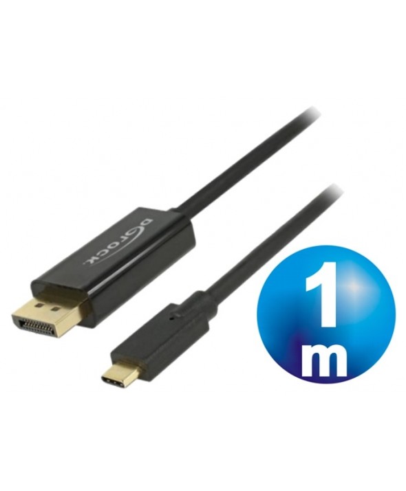 Conexion displayport 1.1 macho a usb-c macho 1 m 4k 