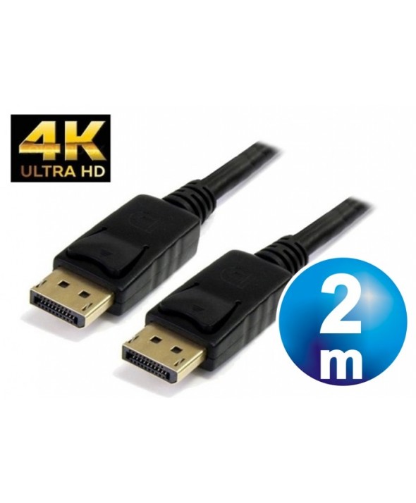 Conexion displayport 1.2 m/m 4k cable 2 m